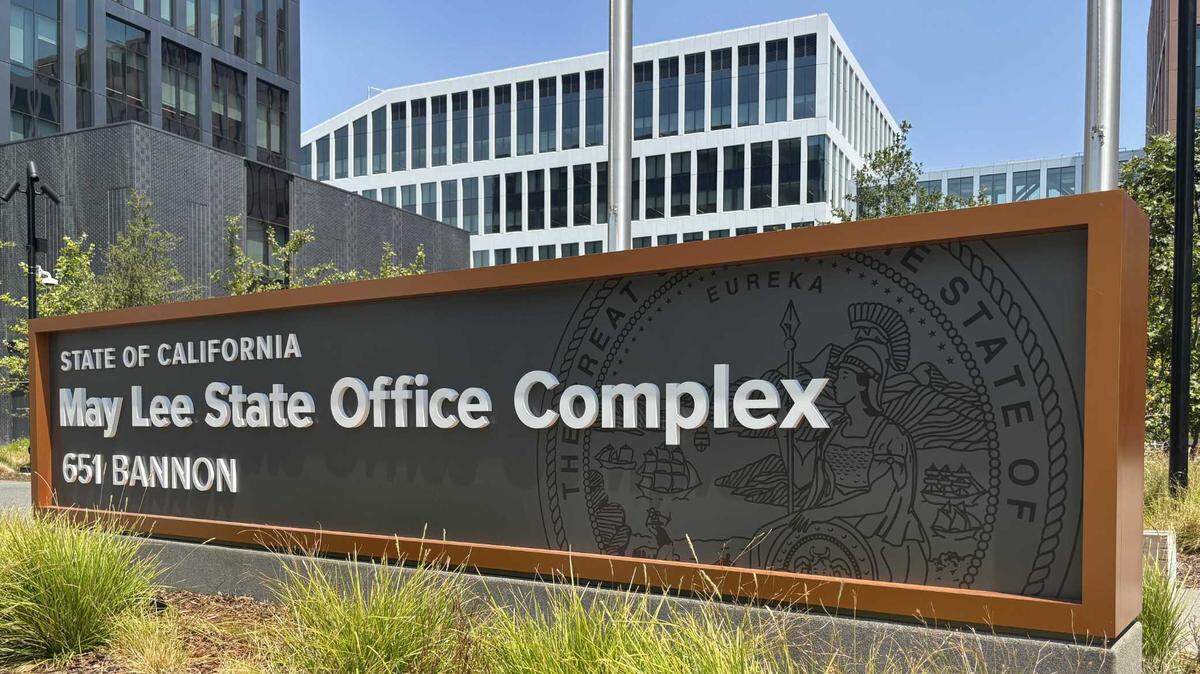 The California Civil Rights Department is based in the May Lee State Office Complex, which houses state workers. On Wednesday, the California Civil Rights Department announced a settlement with a property management company over allegations it attempted to evict a domestic violence victim.