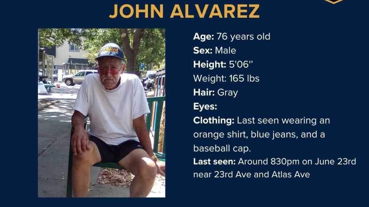 An online flyer from the Sacramento Police Department shows a 76-year-old man who went missing Sunday, June 23, 2024, in the North City Farms section of the city.