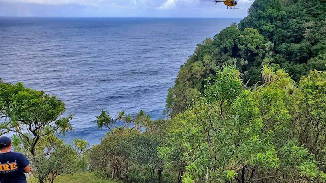 Angelo Ruiz, 27, of New Mexico was found dead in the ocean after he and another hiker went missing, Maui police said. The search continues for the second man.