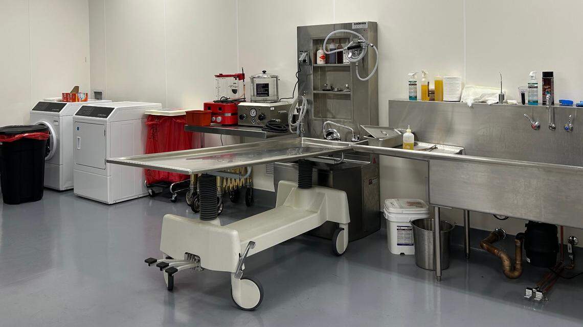 At American River College’s new mortuary, students receive hands-on opportunities to practice embalming. They previously relied on internships at funeral homes for practical experience.