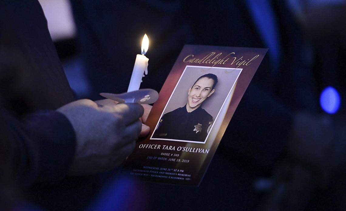 Hundreds of people attended Sacramento police Officer Tara O’Sullivan’s vigil on Wednesday, June 26, 2019, in Sacramento. O’Sullivan was fatally shot while responding to a domestic violence call.