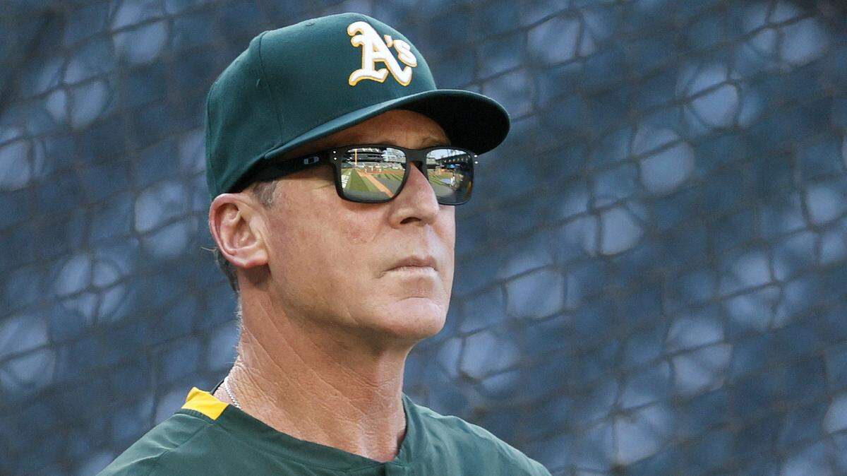 Former Oakland Athletics manager Bob Melvin looks on before the game against the Seattle Mariners during Lou Gehrig Day at T-Mobile Park on June 2, 2021 in Seattle. The A’s on Thursday announced Melvin is returning to the team as special assistant to baseball operations.