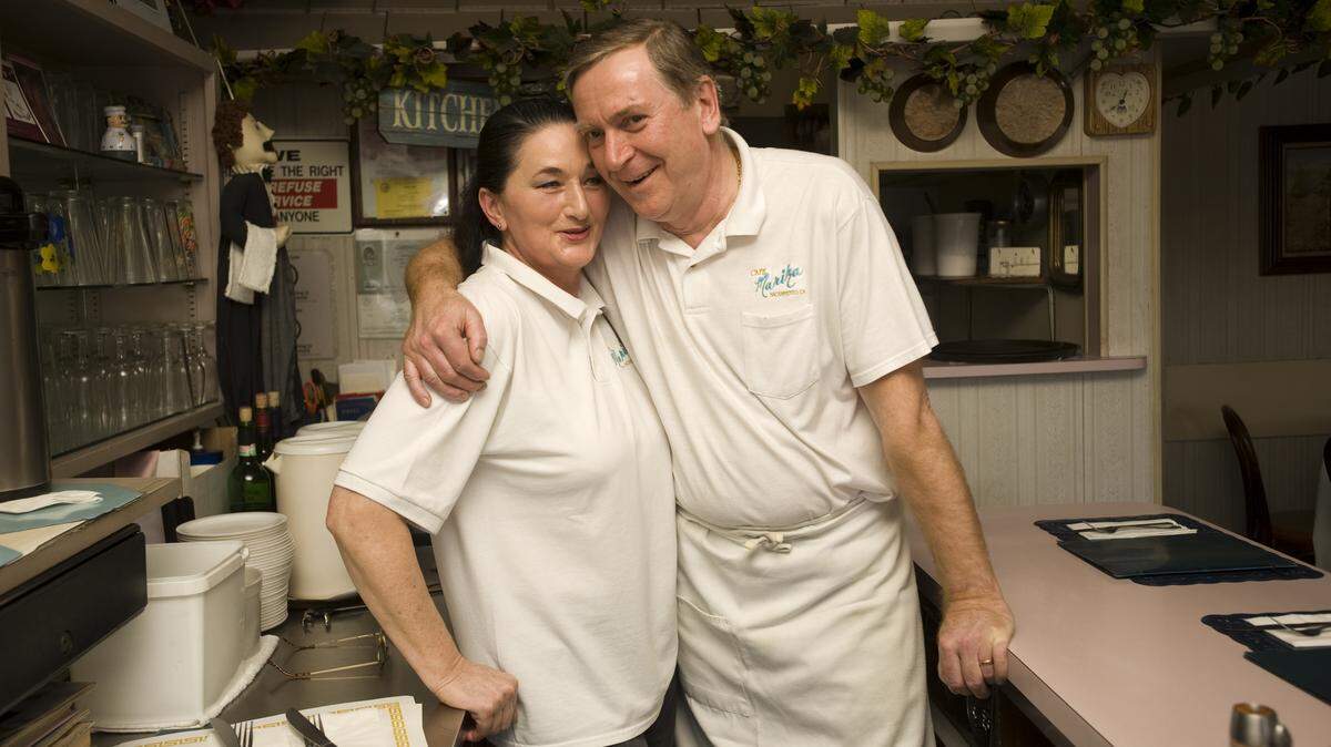 Eva and Louie Chruma, owners of Cafe Marika on J Street, shown here in a photo from 2011, are retiring and the restaurant is now permanently closed, Jan. 2, 2020.