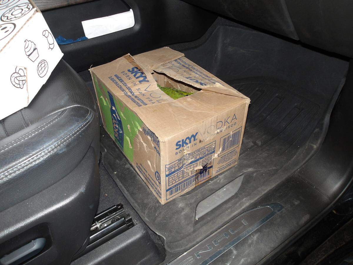 The box found in Medina’s car, according to prosecutors.