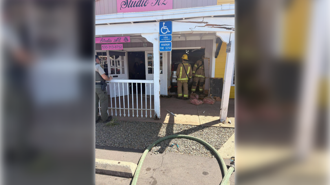 SUV crashes into Cameron Park hair salon. 1 evaluated for injuries, Cal Fire says