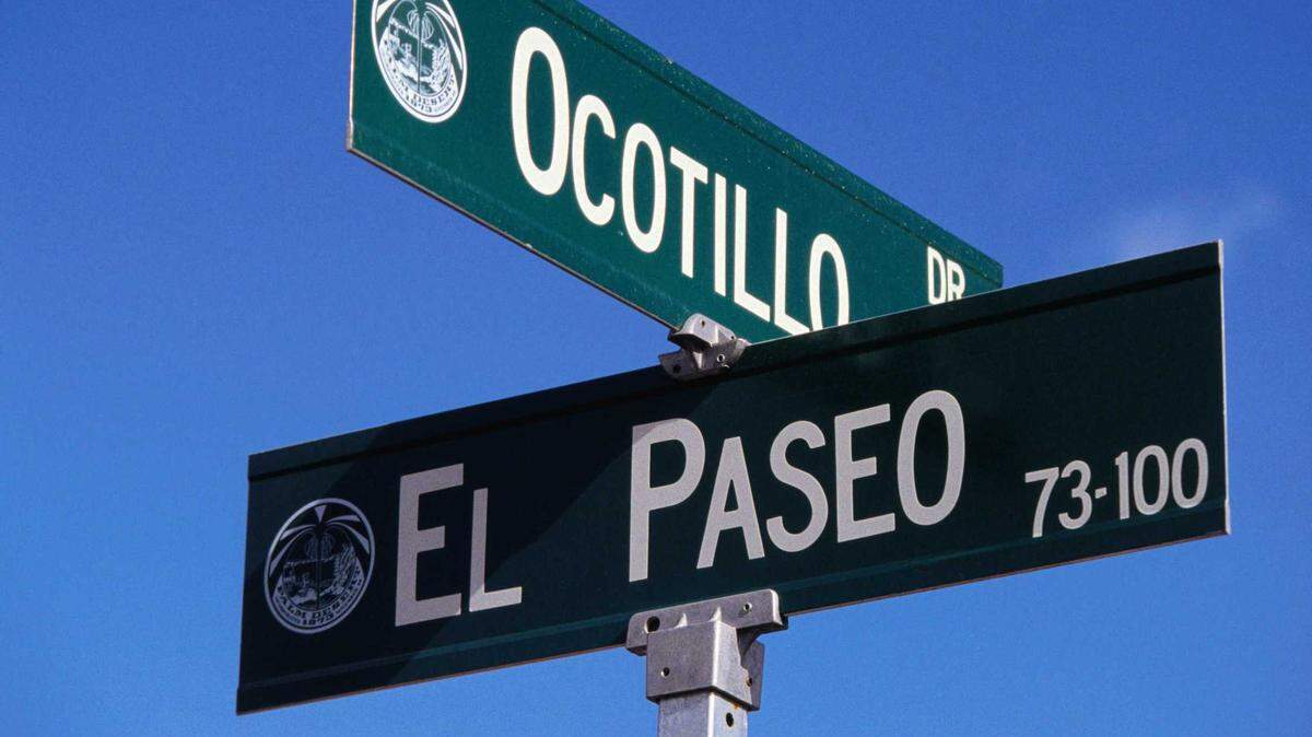 El Paseo in the Coachella Valley town of Palm Desert, Calif., is also the site of a gallery ownerâs controversial âWhite Lives Matterâ display.