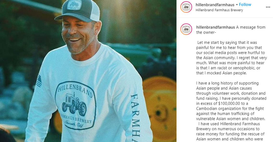 A screenshot of Hillenbrand Farmhaus Brewery’s Instagram page.