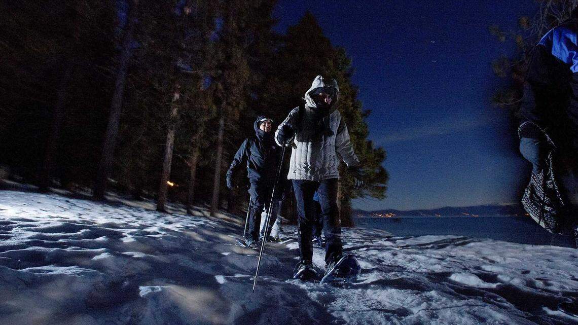 Here’s where you can take a full-moon snowshoe hike on the shores of Lake Tahoe