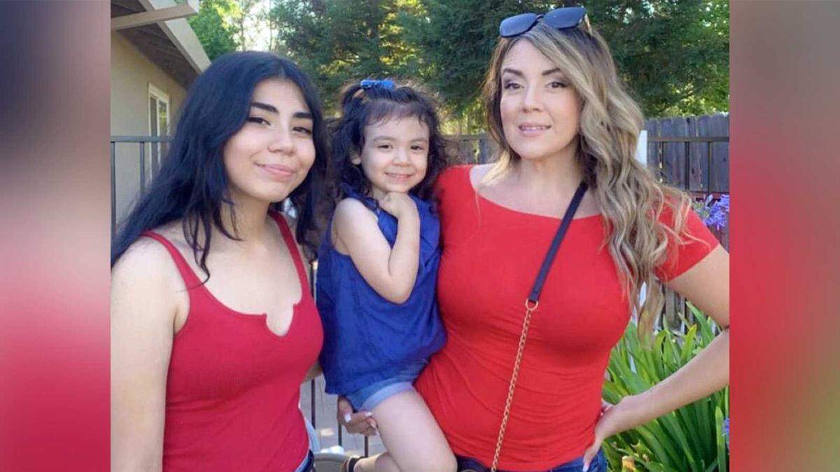 Vanessa Gutierrez and her children are seen in an undated photo. The Sacramento mother is suing the maker of Zinus mattresses after she and her two children — one of them still an infant — were exposed to fiberglass.