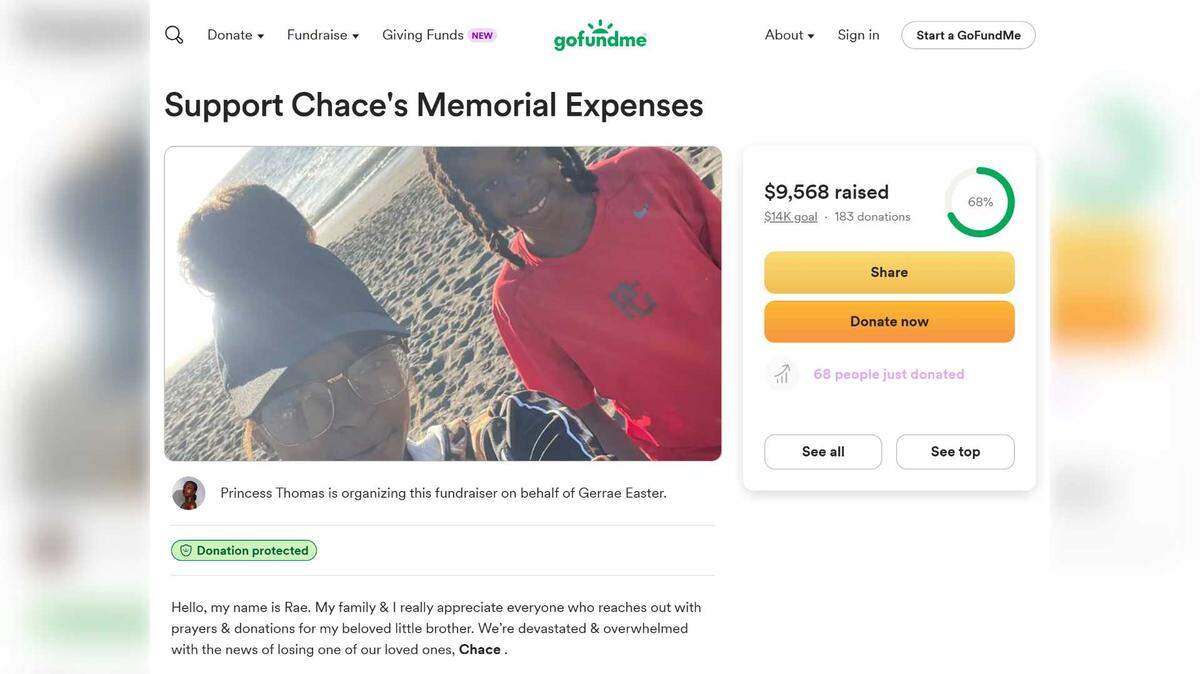 A GoFundMe campaign seeks to raise $14,000 to help the family of 14-year-old Ivan “Chace” Holmes, a Sacramento teen who drowned July 3 while swimming in the Mokelumne River at Lodi Lake. Family and friends are raising funds to lay him to rest, with services planned for July 25.