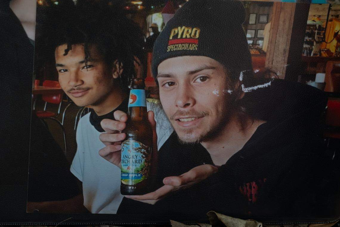 A picture of Andrew Pringle, 21, right, who was struck by a car while crossing Folsom Boulevard near Manlove Road in 2023 and later died at the hospital.