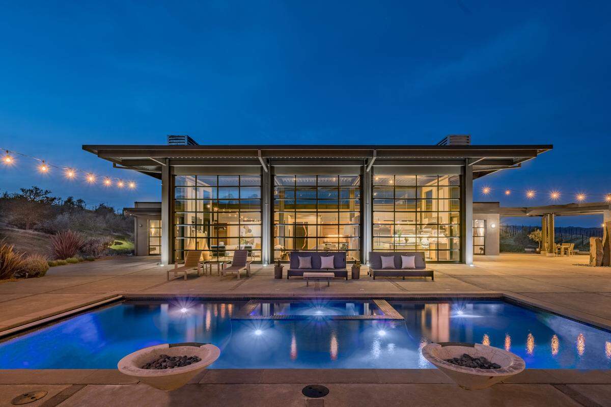 The stunning Glass House in Sonoma, California.