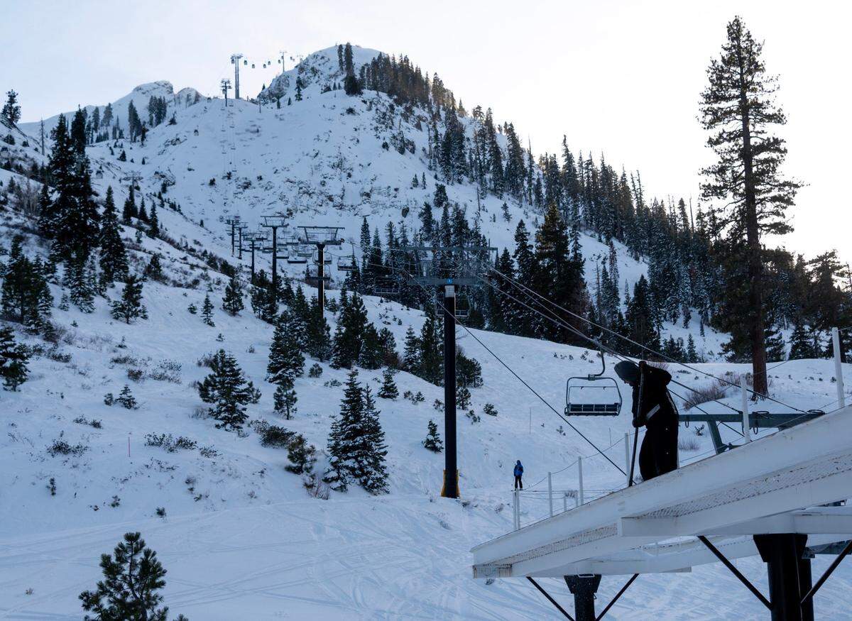The KT-22 Express ski lift is empty after an avalanche at Palisades Tahoe on Thursday, Jan. 11, 2024, a day after a deadly avalanche buried multiple people and killed a 66-year-old man.