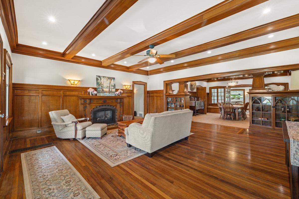 The home is warm and inviting from the moment you enter the living room.