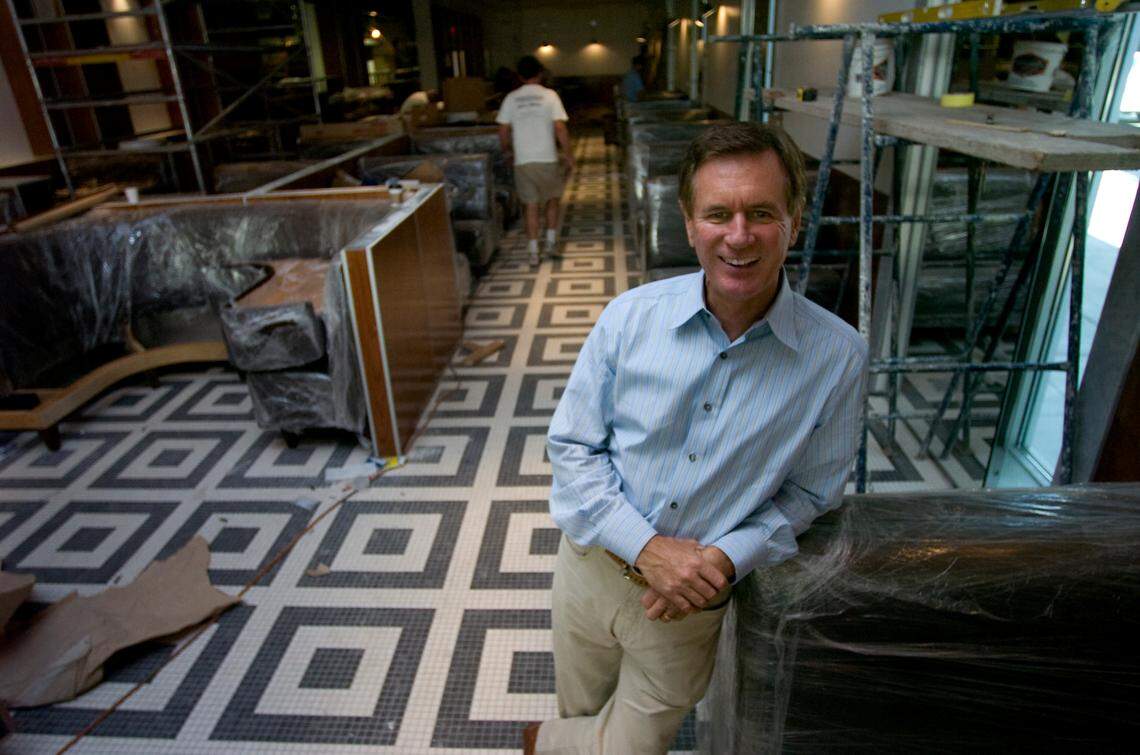 Randy Paragary stands in the nearly completed Cosmo Cafe in 2008.