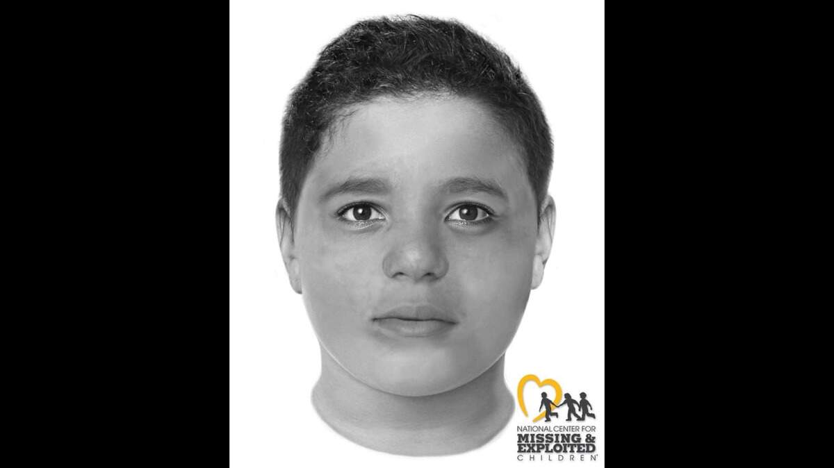A digitally enhanced photo of the boy found by Las Vegas police on Friday.