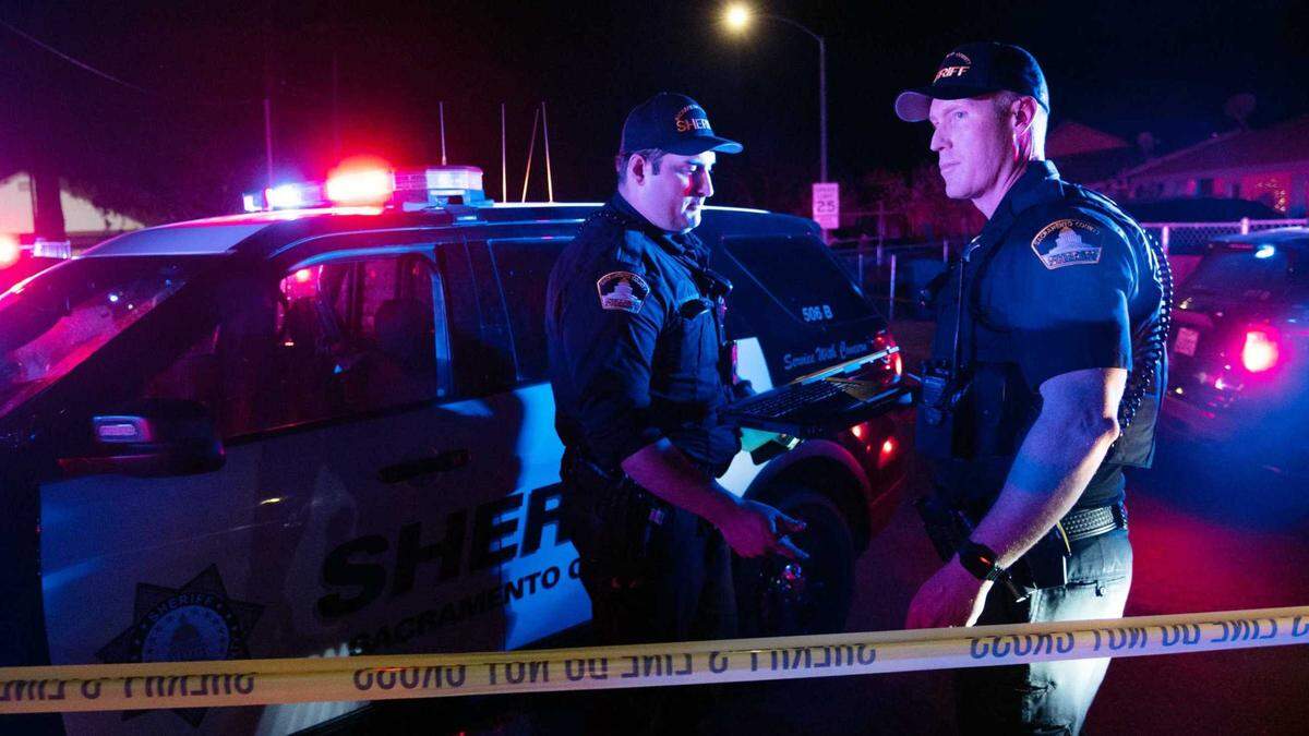 Sacramento County sheriff’s deputies investigate a shooting in 2022. The Sheriff’s Office has asked the Sacramento County Board of Supervisors a fiscal year budget increase of $35 million.