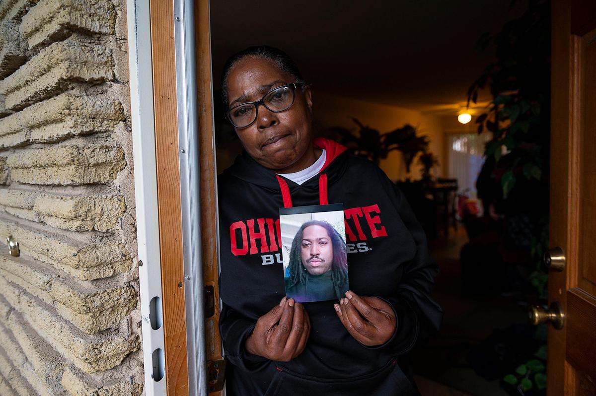 Anita Thomas, 55, holds a photo of her son, Antonio Lamar Thomas, 39, at her home on Friday, Jan. 10, 2020, in Citrus Heights. Thomas died Tuesday after being on life support following his Dec. 19, 2019, beating allegedly at the hands of his cellmate at the Sacramento County Main Jail.