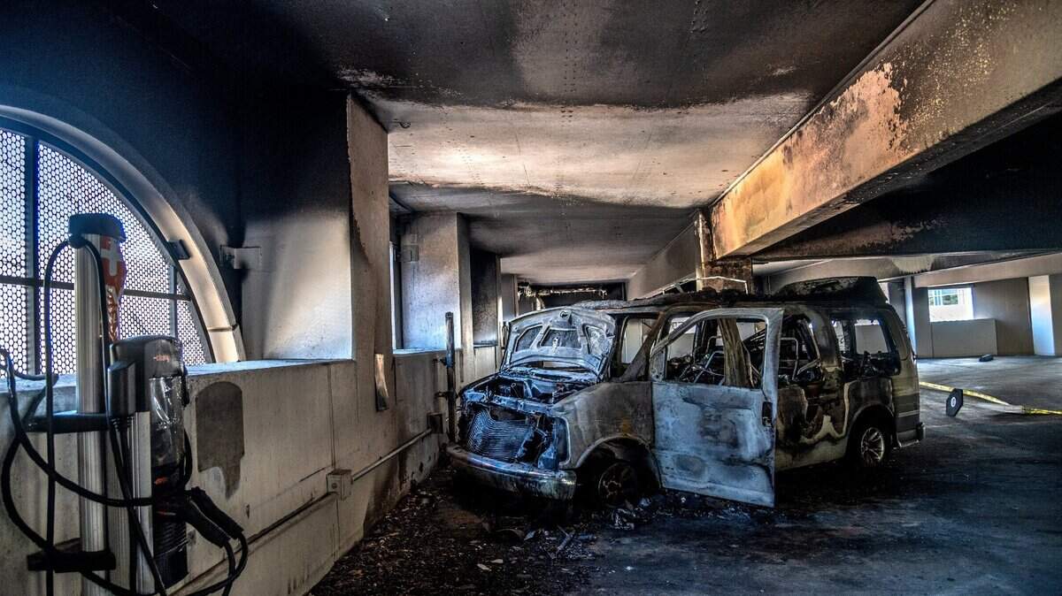 The City Hall Garage has been closed since Saturday March 20 when this van caught fire inside an overnight parking zone the city set up for the homeless living out of their cars. City fire officials said the owner told them he was trying to heat a can of beans with a candle when the fire started.