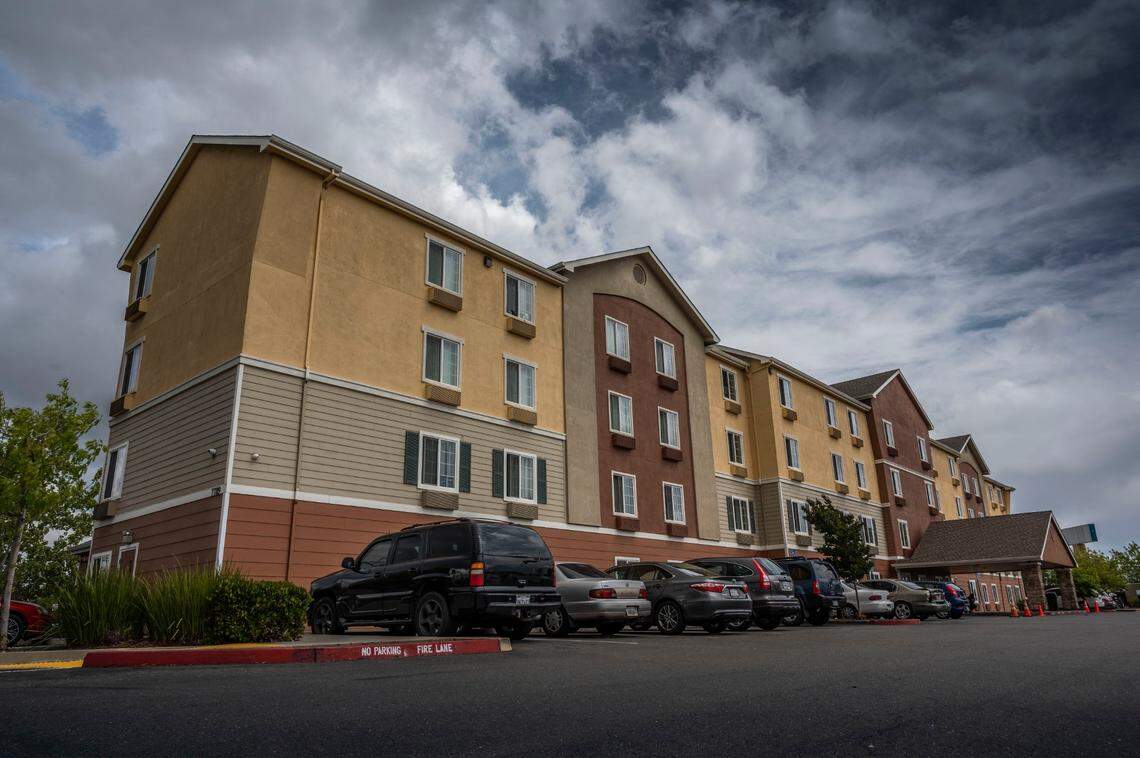 The La Mancha Way Apartments in south Sacramento opened last year as the city’s first Homekey project. The Sacramento Housing and Redevelopment Agency and Mercy Housing converted the motel to provide 100 units of housing for people who had been homeless.