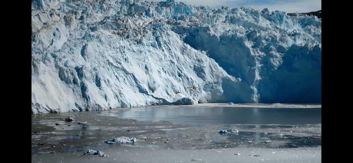 An image of the Greenland Ice Sheet from “The Memory of Darkness, Light and Ice” a film by Sacramento State professor and filmmaker Kathy Kasic.