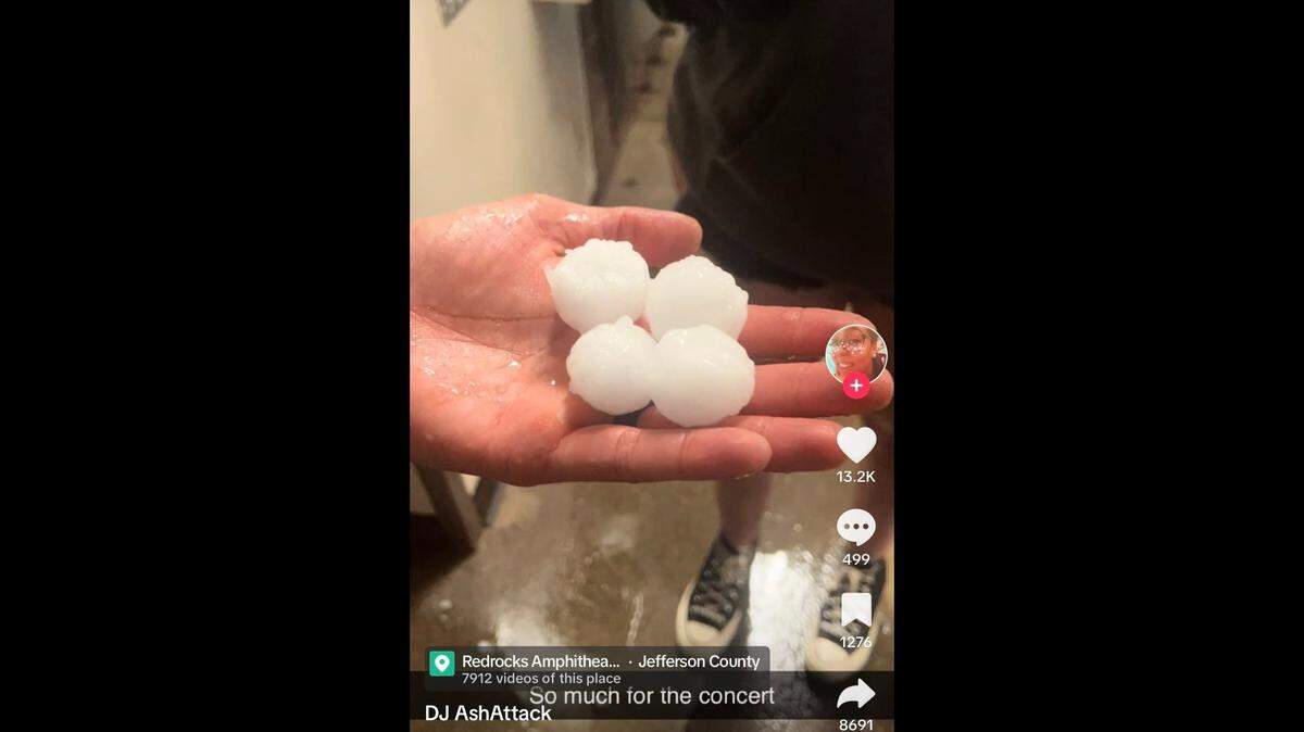 Red Rocks concert goers were injured when a massive hail storm hit.