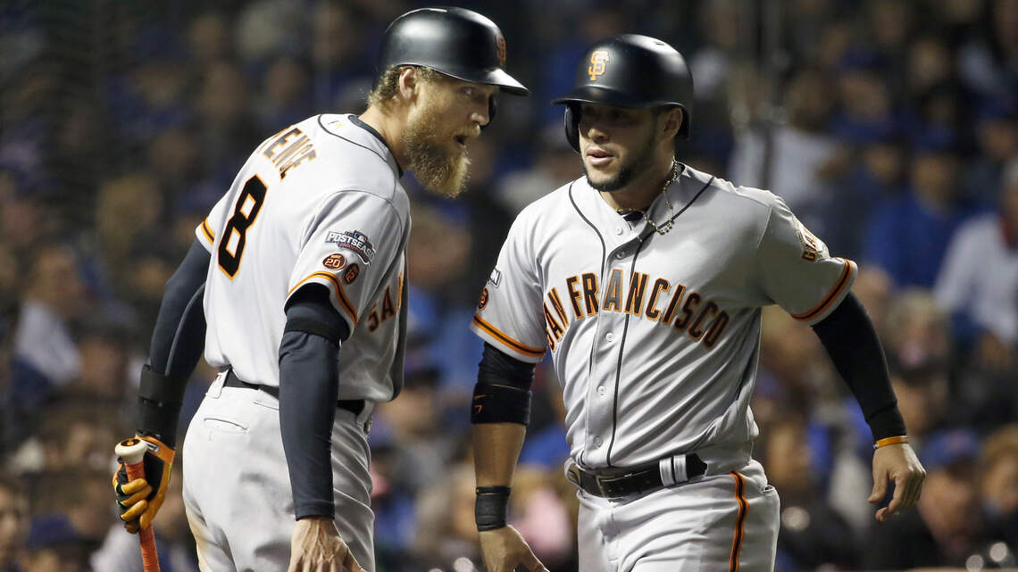 As Giants prepare to send off one outfielder, another ponders his future in baseball