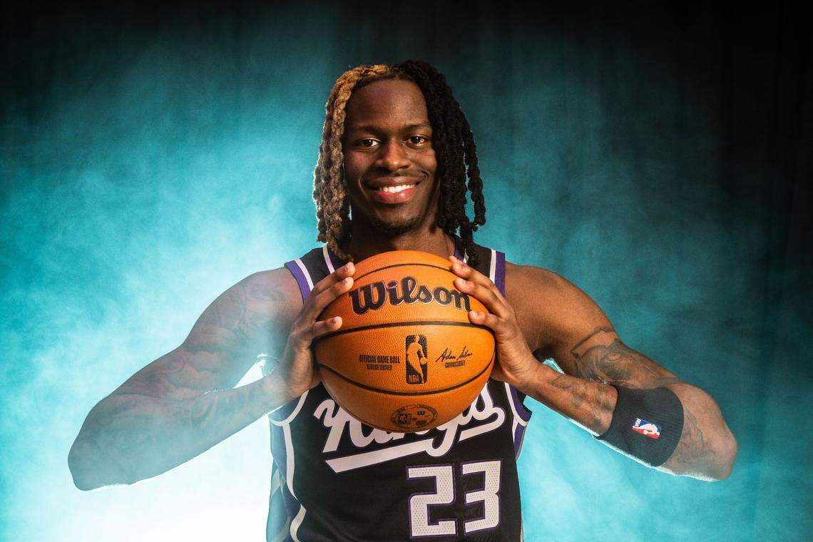 Sacramento Kings guard Keon Ellis (23) poses for a portrait during media day on Monday at Golden 1 Center.