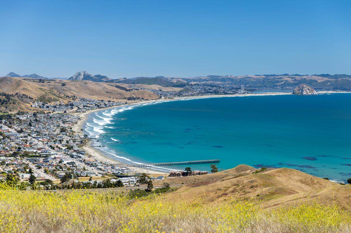 San Geronimo Ocean View Ranch in Cayucos is for sale for the first time in 100 years. The property spans 964 acres of rolling grass-covered hills off Highway 1.