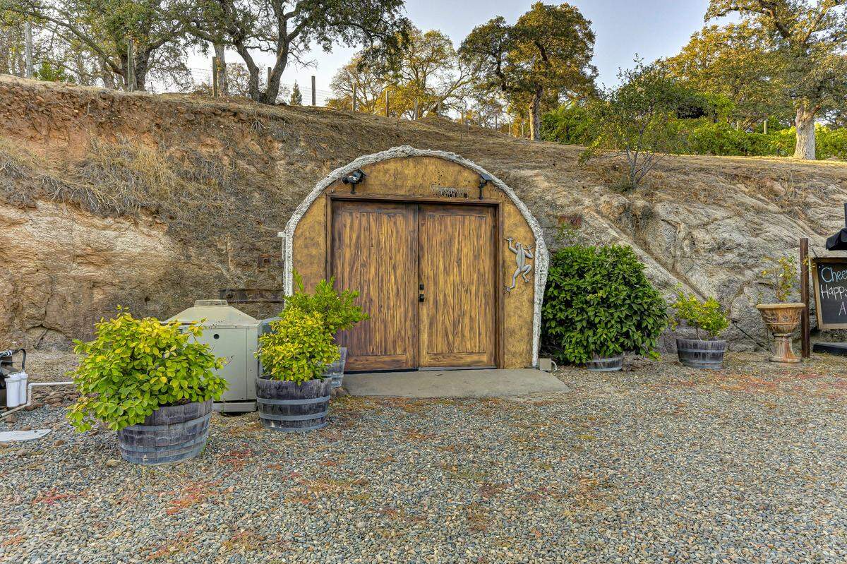 The wine cave at a Loomis CA home for sale for $3.95 million.