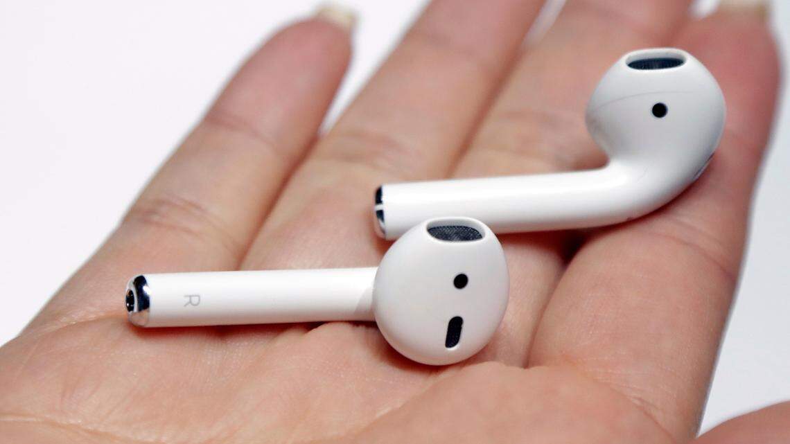 File photo of Apple AirPods. A Texas family is suing the company in federal court after they say an Amber Alert notification blared through a 12-year-old’s earbuds, causing hearing loss.