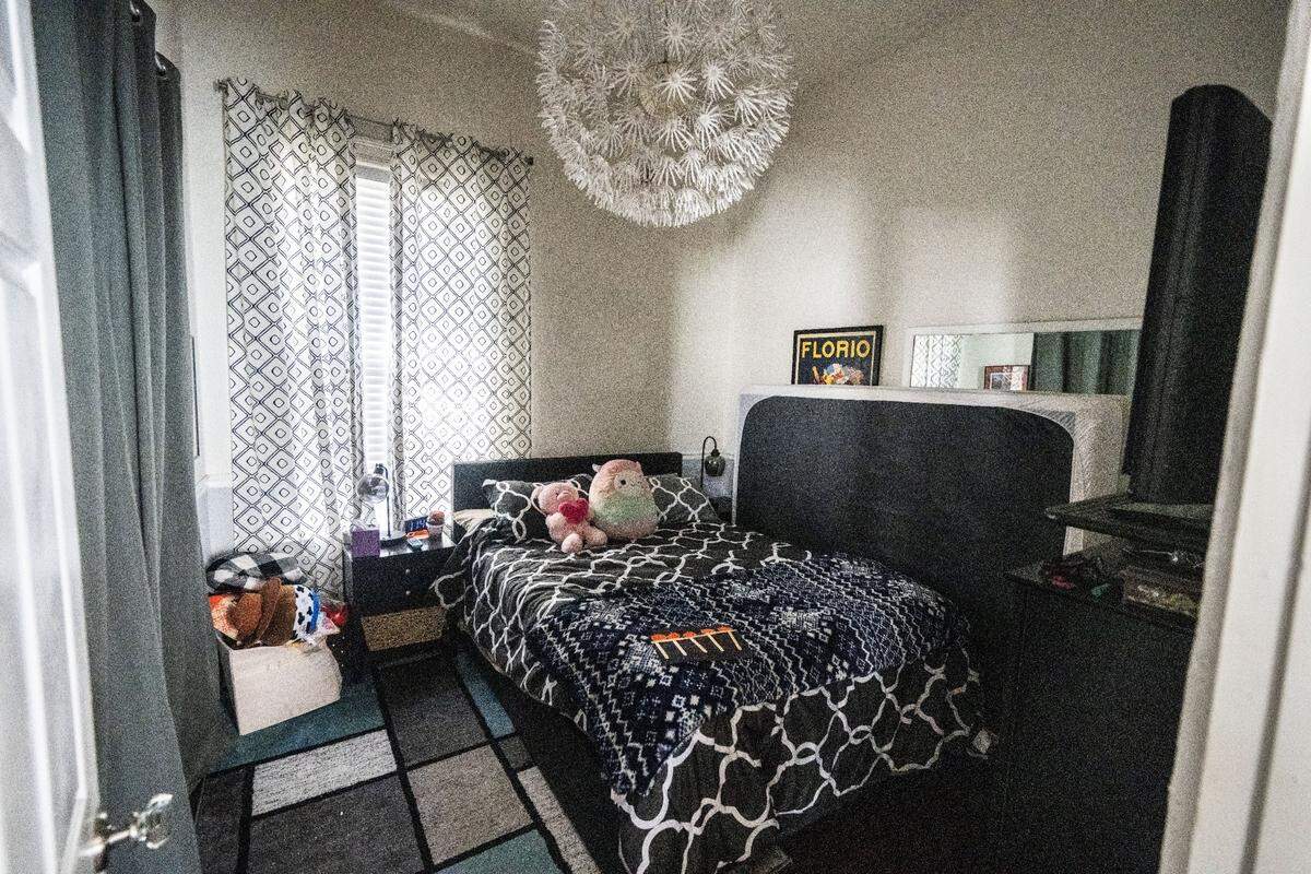 Once the bedroom of serial killer Dorothea Puente, this room is now used by the grandchildren of the home’s current owners, Tom Williams and Barbara Holmes. “They found empty pill capsules in drawers were she had taken the Dalmane and poured it into the drinks,” said Williams during a tour earlier this month. 
