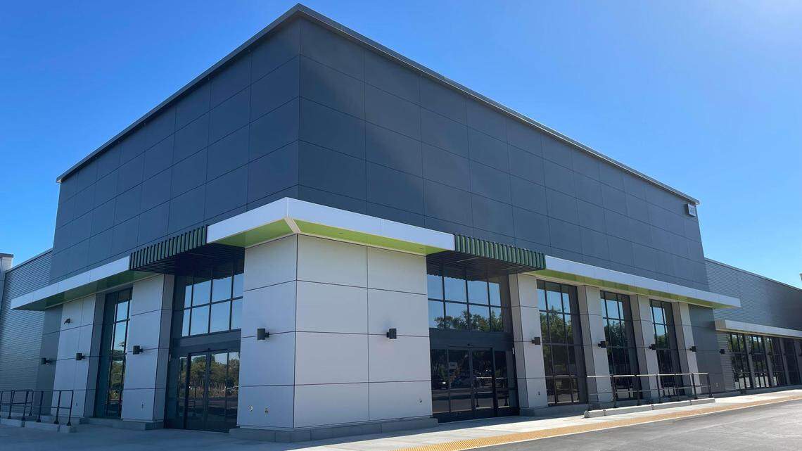 A corner spot in Country Club Centre at 3460 El Camino Ave. in Arden Arcade sits empty on Friday. The windows are blacked out. Inside, the floor is torn up and no infrastructure for a market is in place.