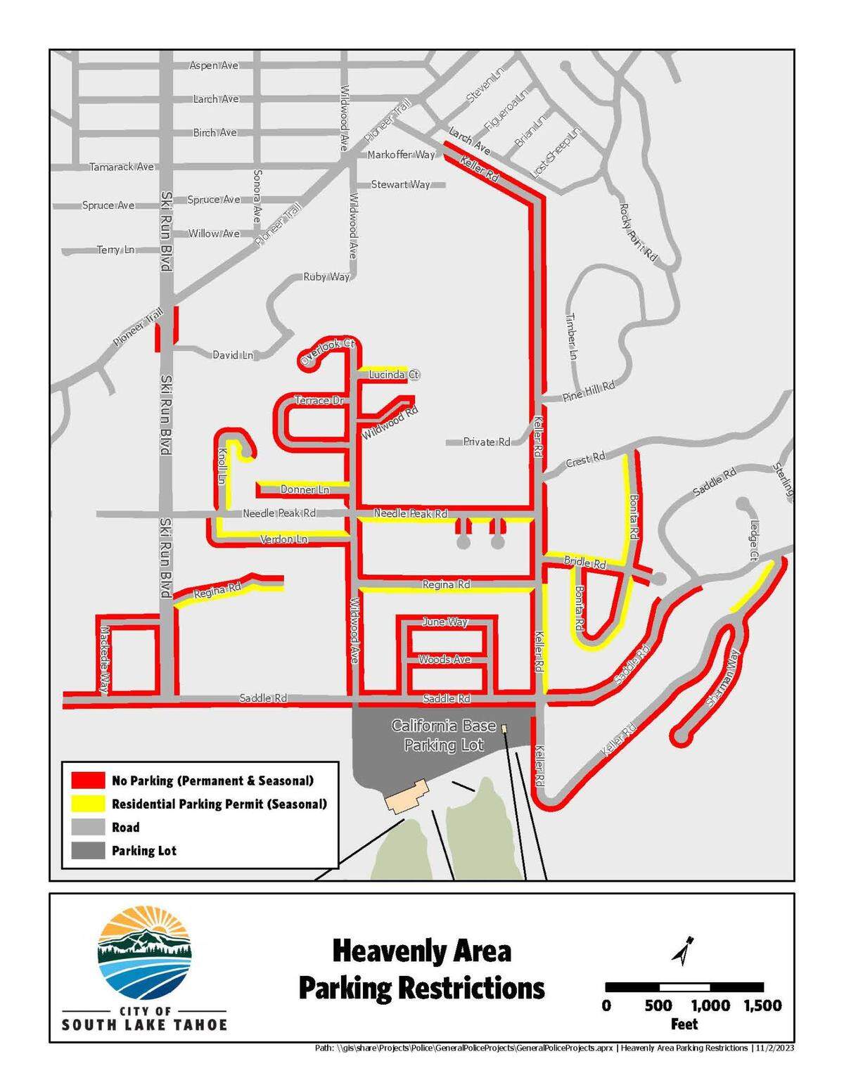 The City of South Lake Tahoe has created a parking plan for residential areas surrounding Heavenly Valley to reduce congestion during ski season.