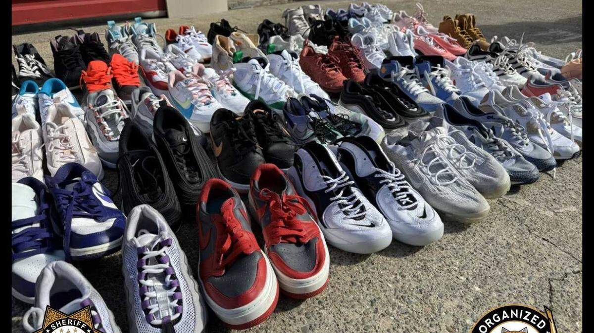 Sacramento County sheriff’s deputies found about $20,000 worth of stolen Nike products and Marshalls in a storage unit while serving a search warrant in late March for an inmate in custody.