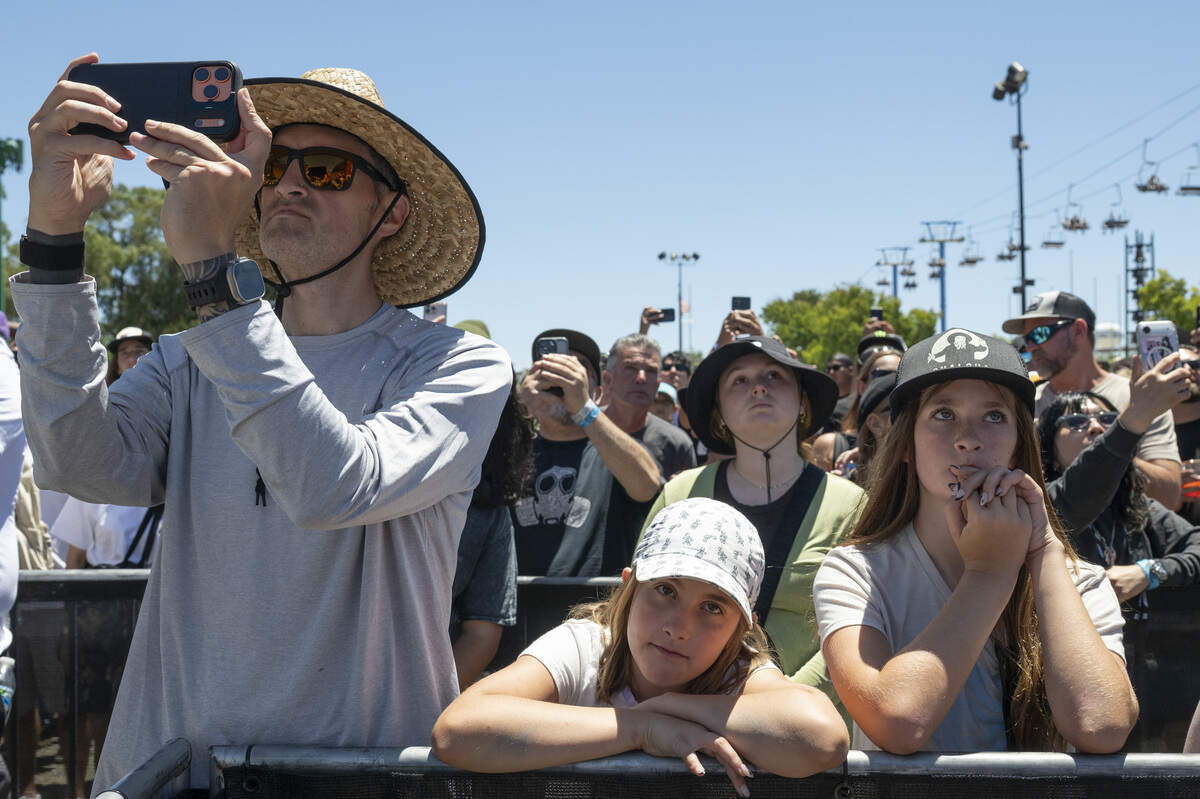 Fans watch the Moonpay Men’s Skateboard Vert final as a part of X Games Sacramento at Cal Expo in Sacramento on Sunday, June 28, 2026.