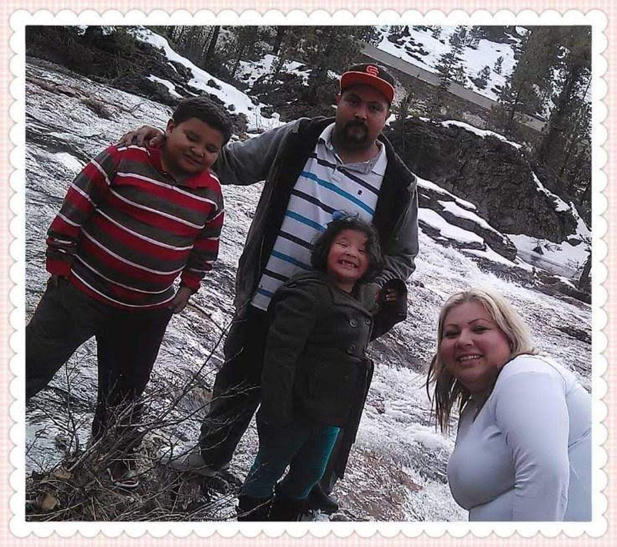 Jose Valladolid Ramirez poses with his wife, Mayra Miranda, and their children, Giovanny and Amayrani Valladolid. Jose was hit by a car and killed in June 2024.