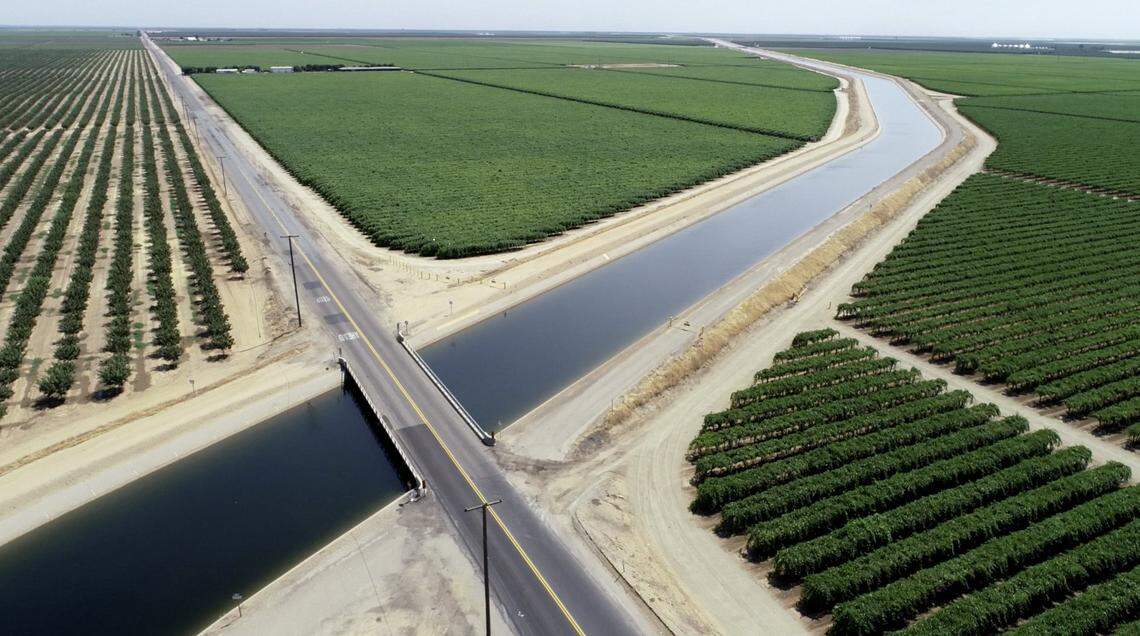 The Friant-Kern Canal in the San Joaquin Valley is sinking as parts of the San Joaquin Valley floor collapse because of subsidence, the result of excessive groundwater pumping during the drought.