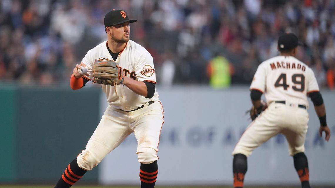 San Francisco third baseman J.D. Davis throws during a game in San Francisco on Wednesday.