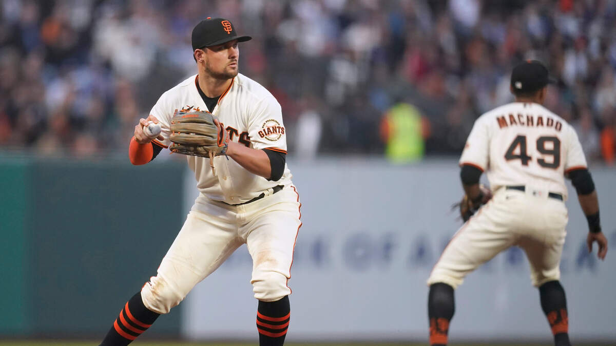 San Francisco third baseman J.D. Davis throws during a game in San Francisco on Wednesday.