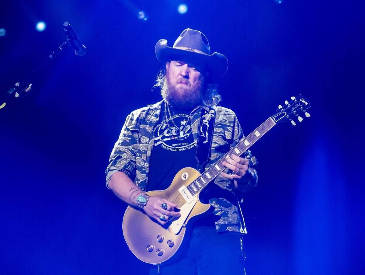 Lead guitarist John Osborne of Brothers Osborne performs on the Visit Sacramento Stage during Sacramento’s first-ever GoldenSky country music festival Saturday, Oct. 15, 2022, at Discovery Park. The two-day event featured headliners Tim McGraw and Sam Hunt, as well as Midland, Carly Pearce and more.