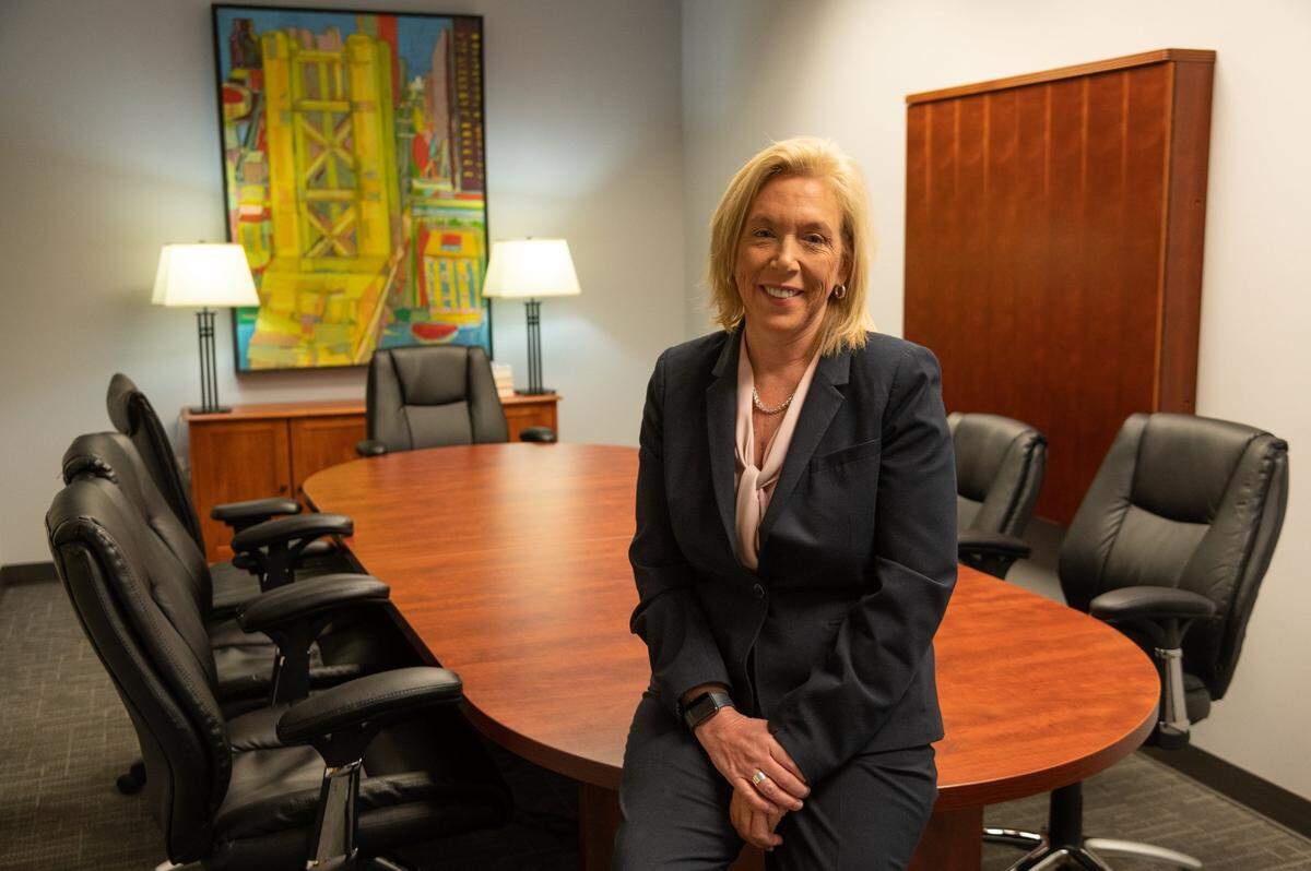 Sacramento District Attorney Anne Marie Schubert is running for California Attorney General. Photographed at the Stutzman Public Affairs in Sacramento, Wednesday, April 27, 2022.