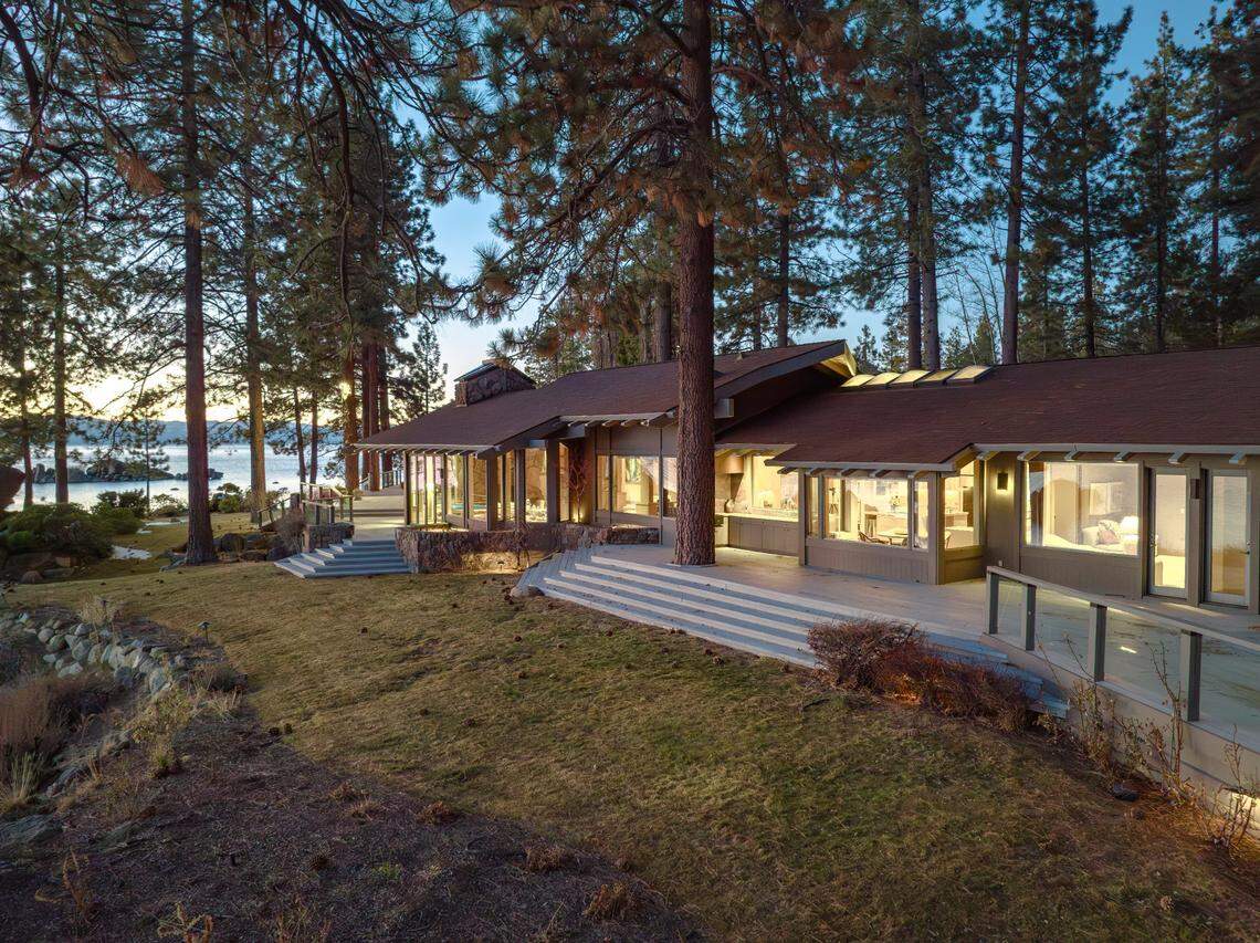 Whispering Pines retreat sits on nearly 5.5 acres.