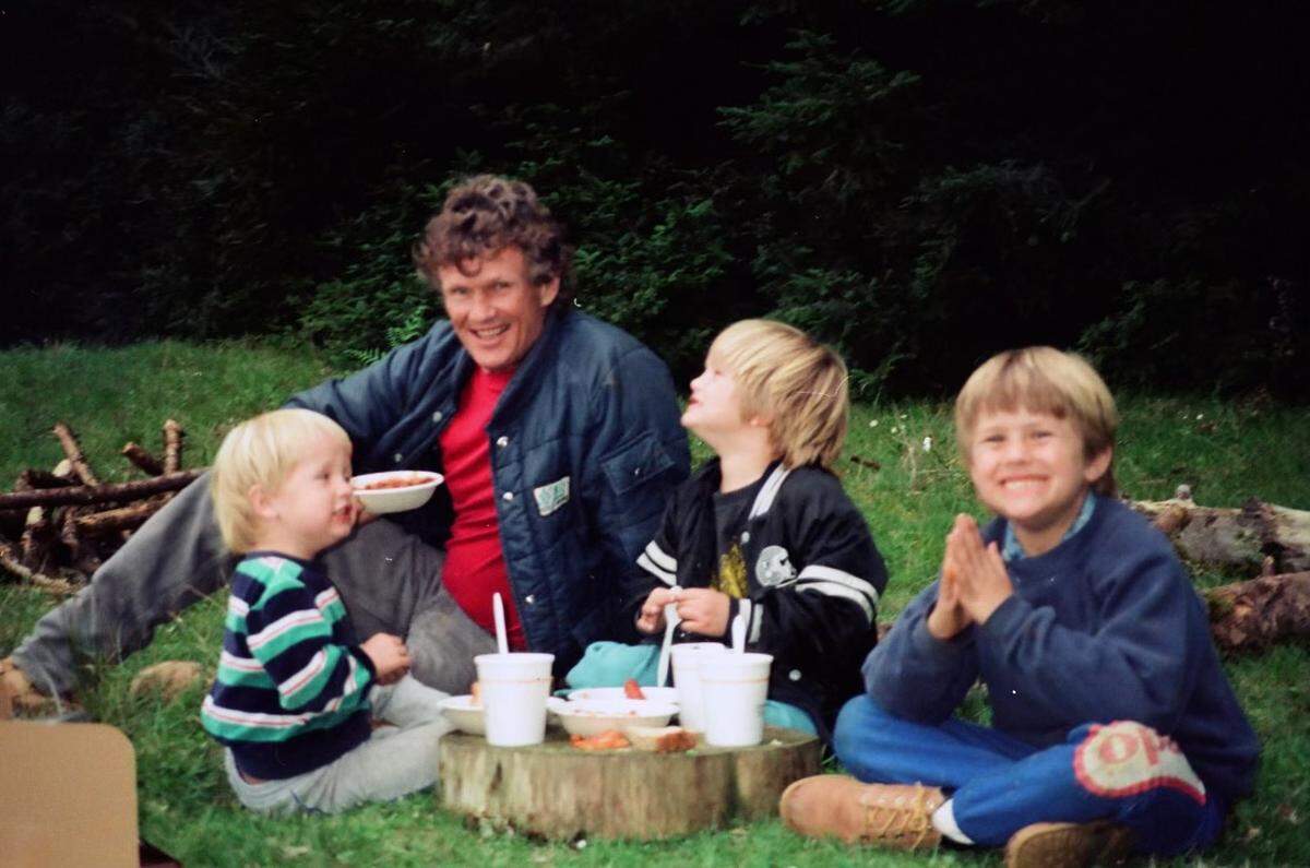 The Kristofferson family enjoys the serene beauty of the ranch.