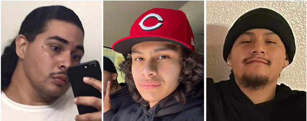 Missing from the Esparto fireworks explosion, from left, are Joel Melendez, Jesus Ramos and Jhonny Ramos.