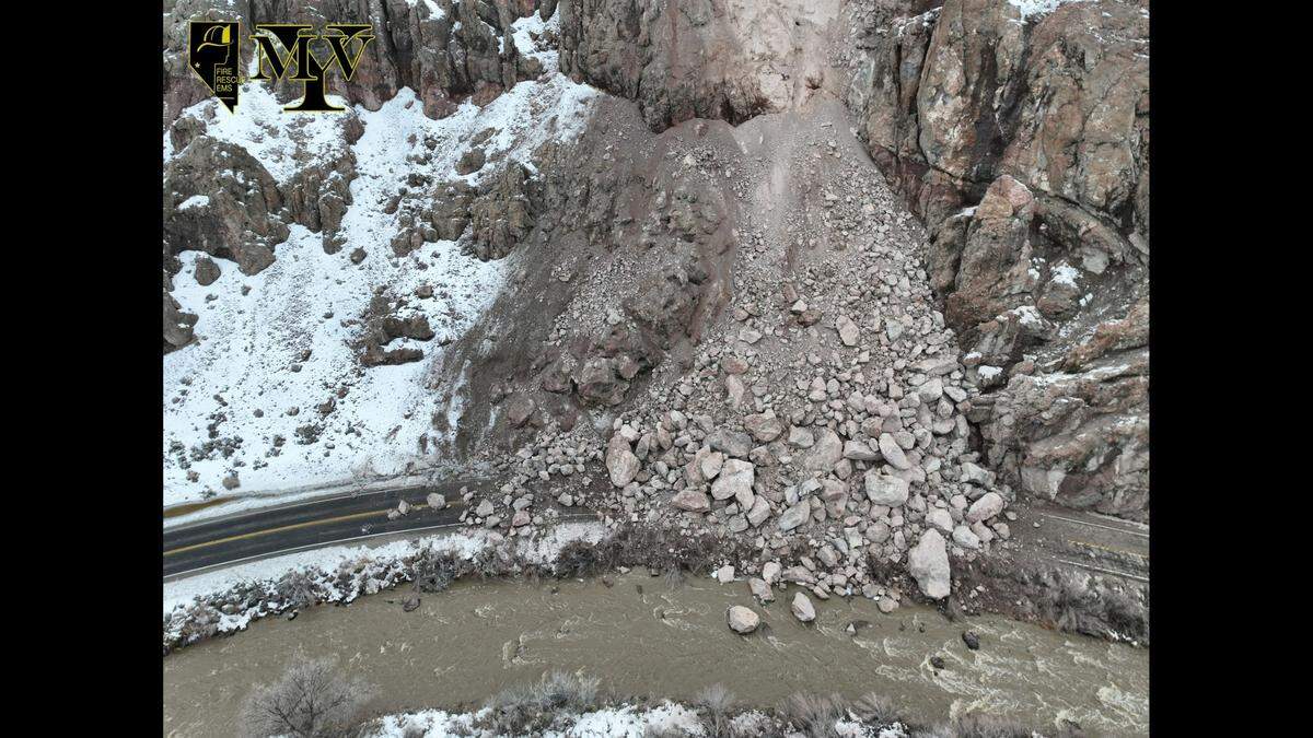 A massive landslide left a Nevada highway closed indefinitely after it dumped boulders and debris across the roadway, officials said.