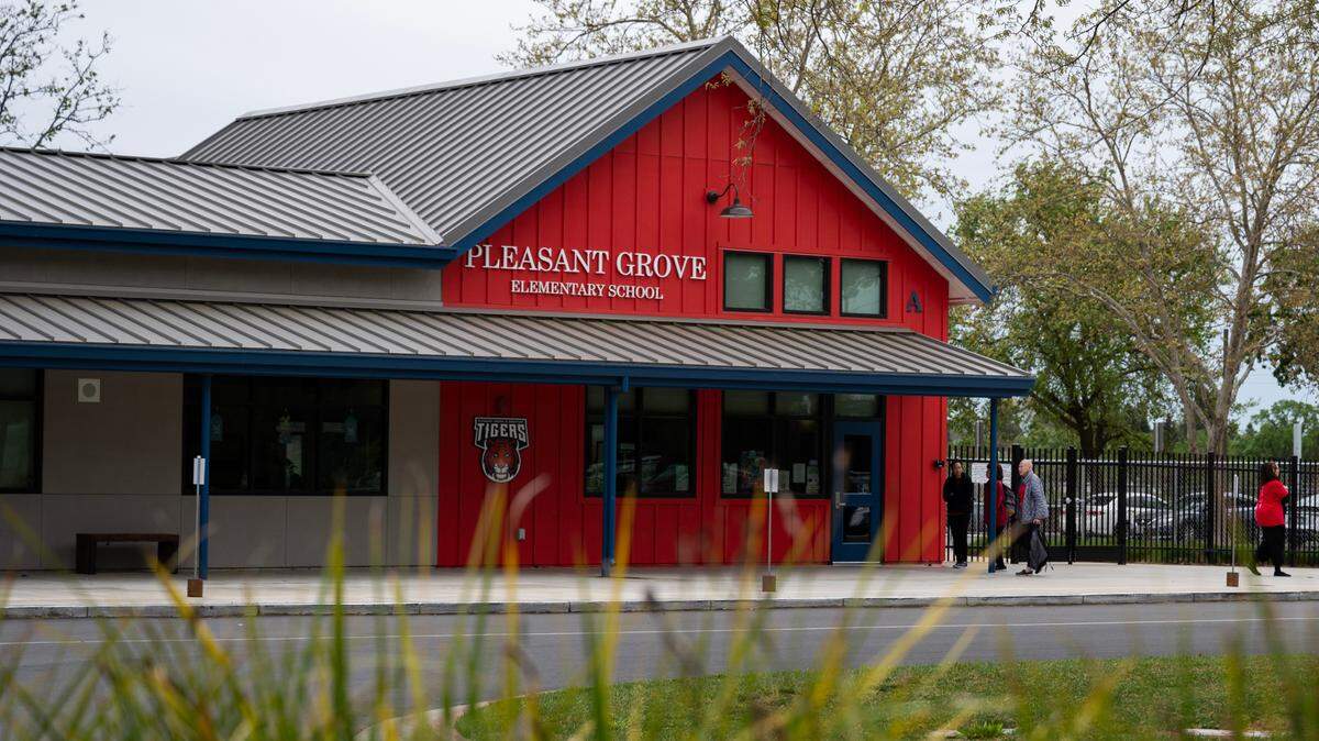 Some families at Pleasant Grove Elementary School in Elk Grove kept their students at home on Friday, March 29, 2024, as part of a protest against a campus club for LGBTQ students.