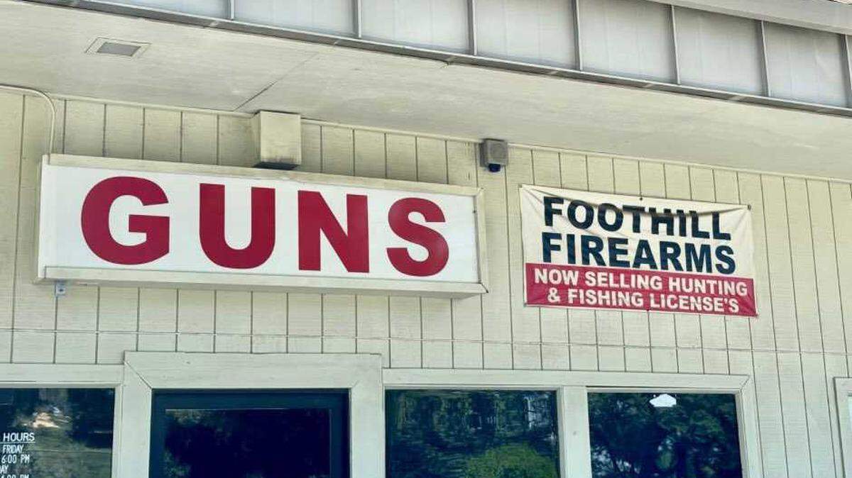 Police and the owners of a Newcastle gun store say a thief tunneled into the store early Monday and stole as many as 50 guns.