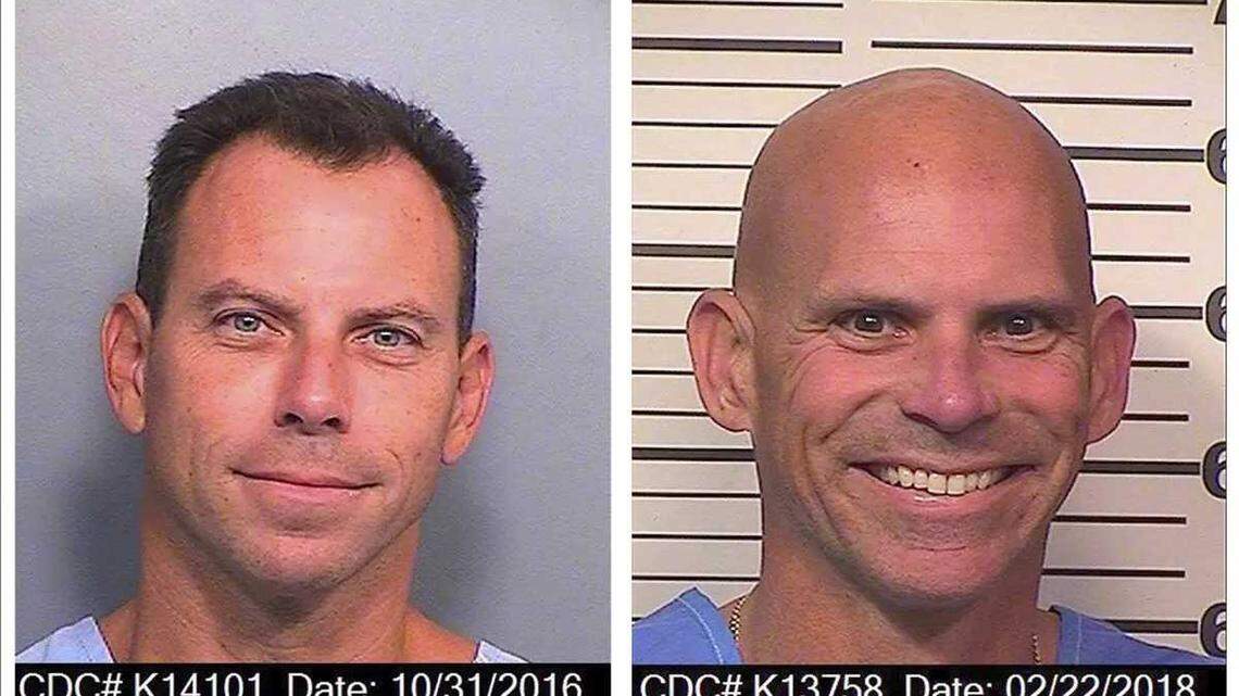 Photographs from the California Department of Corrections and Rehabilitation show Erik Menendez, left, and Lyle Menendez.