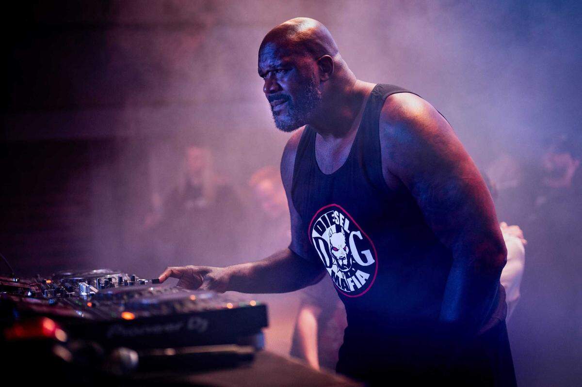 Shaquille O’Neal performs in March 2024 during his Shaq’s Bass All Stars show in Nashville, Tenn. Friday's show at Cal Expo’s Heart Health Park is part of O’Neal’s national Bass All Stars tour, which blends dubstep, hip-hop and rave music aimed at high-energy crowds.